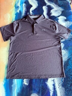 New NO Tags Under Armour UA Men's Golf Shirt Gray Size XL (see matching shorts)